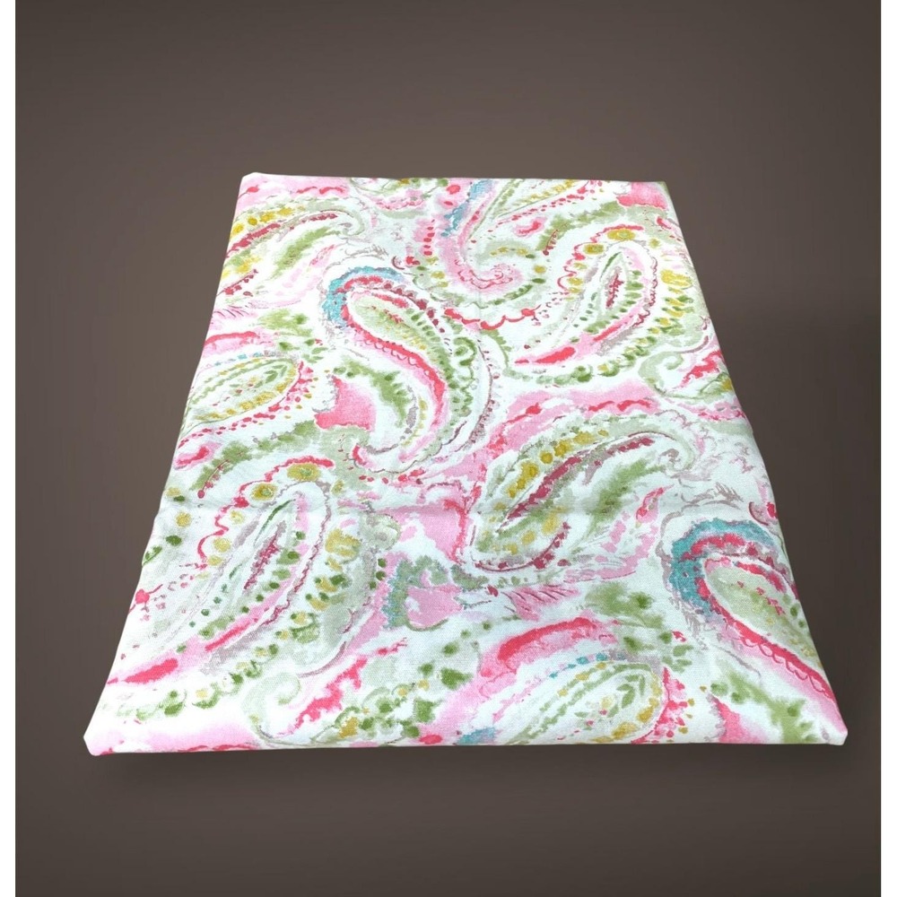 Mill Creek Pink Paisley‎ Upholstery Fabric 4 Yards 1990s Vintage Pink Sage Green